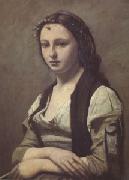 Jean Baptiste Camille  Corot Woman with a Pearl (mk05) oil painting picture wholesale